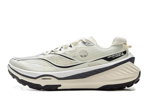 LI-NING DI LU 2 Men Trail Running Shoes Boom Fiber High Rebound Cross-Country Sport Sneakers Soot Gray US