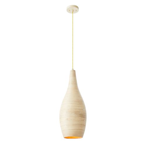 Jean 1-Light Pendant in Natural Bamboo