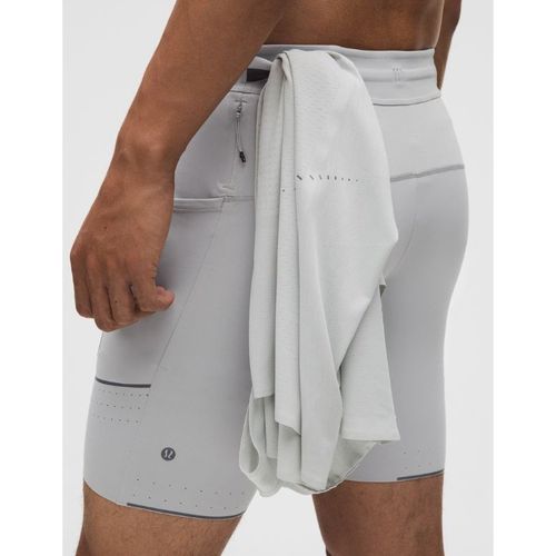 Lululemon – Men's Fast and Free Half Tights – 8" – Color Silver/Grey