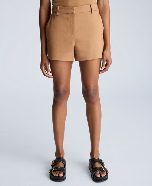 Women's Flat-Front Shorts - Dark Honey