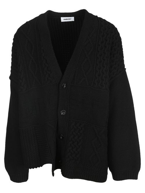 Patchwork knitted cardigan