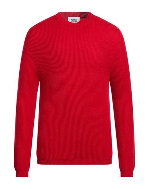 Man Sweater Red Size 36 Merino Wool