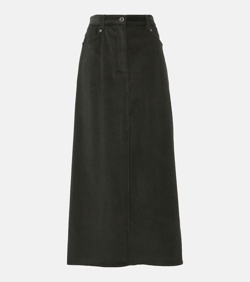 Cotton corduroy maxi skirt