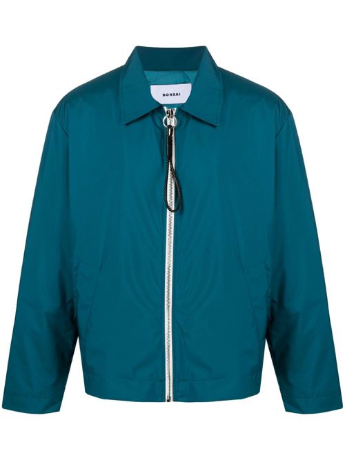 Coach zip-up shirt jacket - Blue