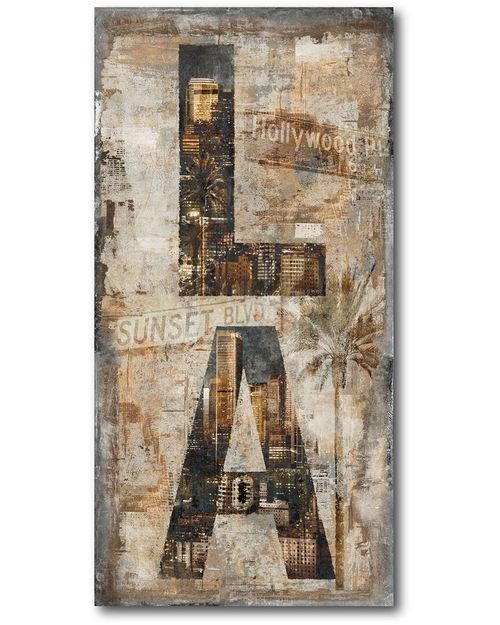 LA Vertical Canvas Wall Art