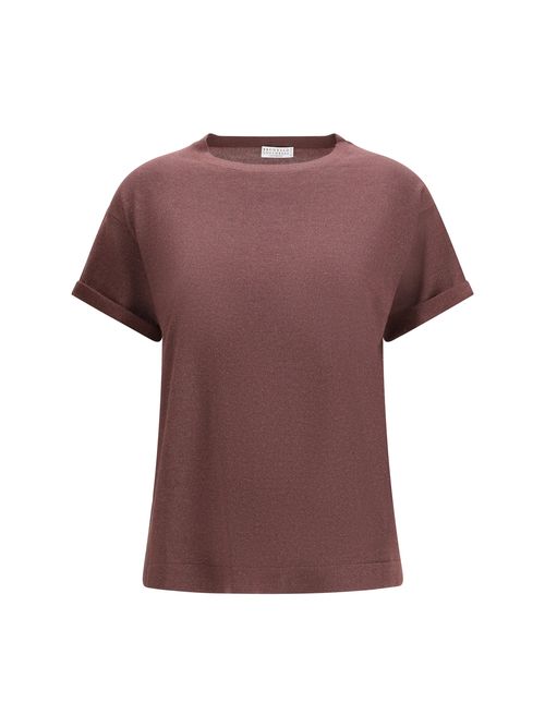 Cashmere Glitter T-Shirt — Brown
