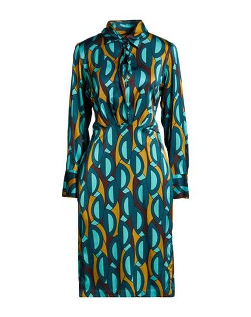 Woman Midi dress Deep teal Size L Viscose, Elastane