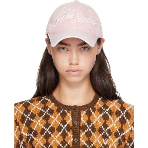 Pink Embroidered Logo Cap