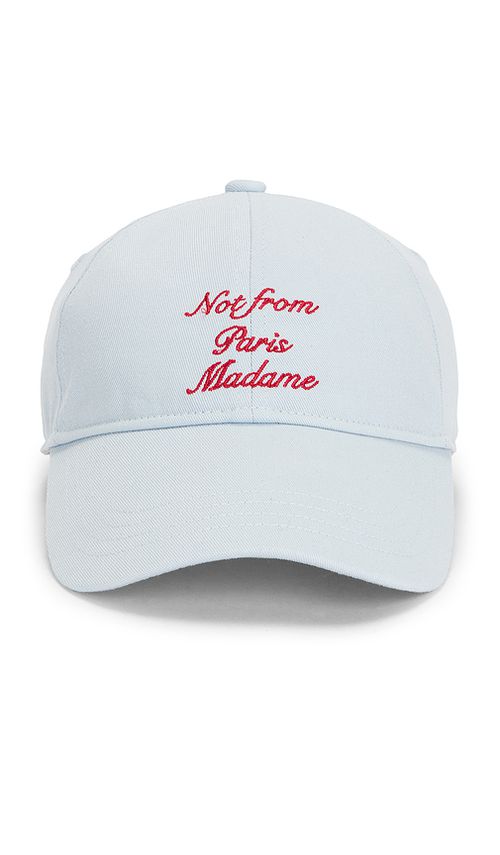 DrÃ´le De Monsieur Casquette Slogan Calligraphy in Baby Blue