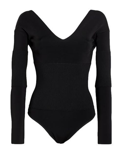 Ferragamo Woman Bodysuit Black Size L Viscose, Polyamide, Polyurethane