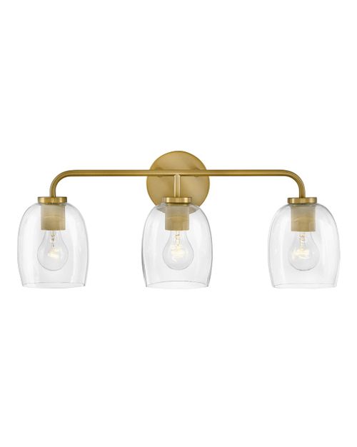 Percy 3-Light Bathroom Vanity Light in Lacquered Bra
