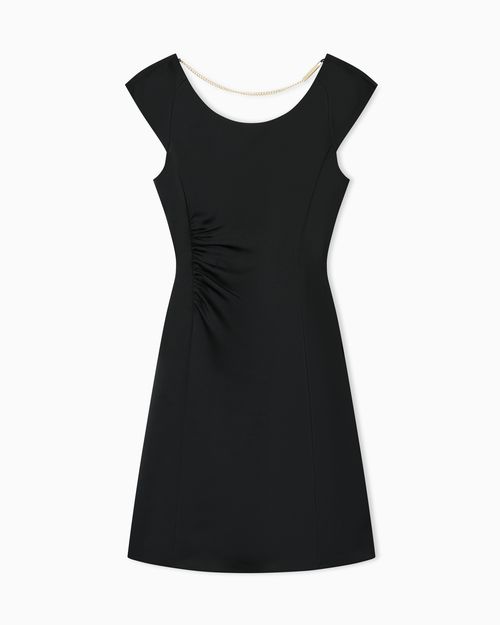 Crepe Satin Midi Dress