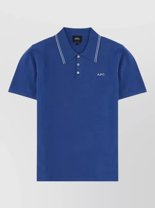 A.P.C. - short sleeve t shirt ribbed collar