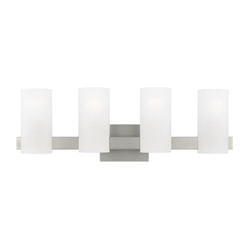 Brushed Steel Bathroom Vanity Light from the Rhode Collection