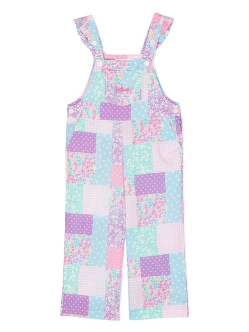 Patchwork pattern print jumpsuit - 00550F COTTON BON TON PATCH