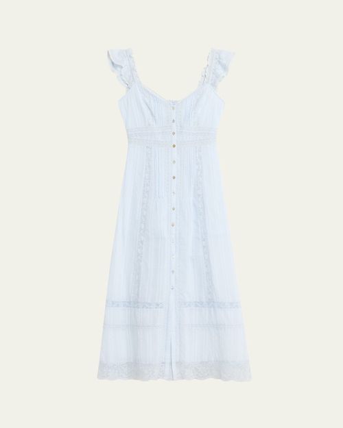 Kailette Button-Front Maxi Dress