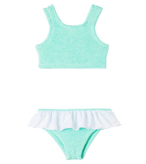 Olive frilled swimsuit