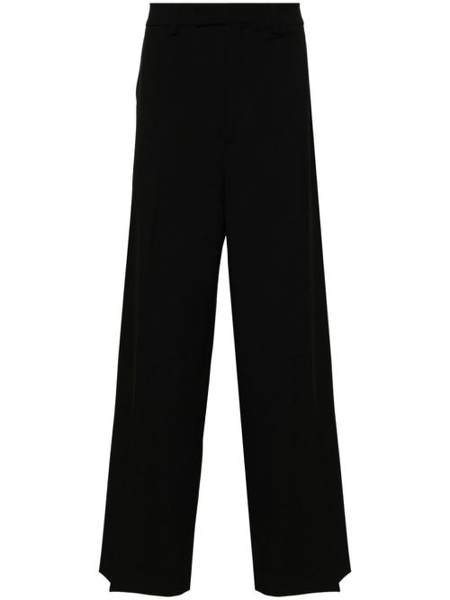 High-waist wide-leg trousers - Black