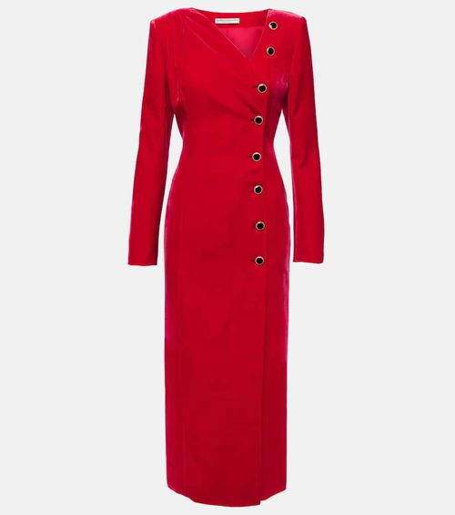 Velvet midi dress