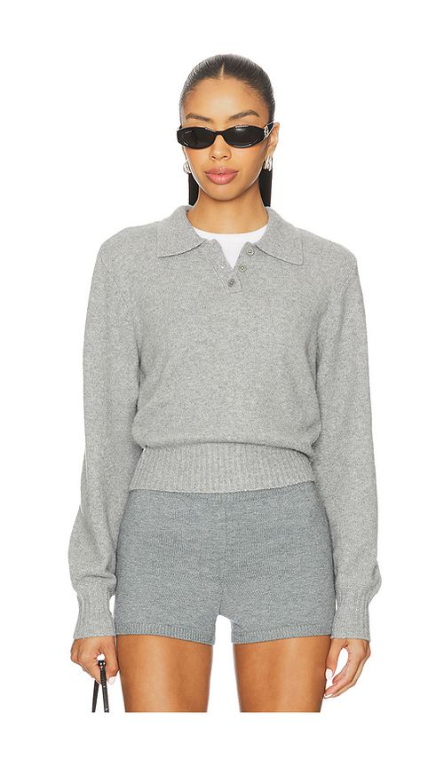 Lovers and Friends Mattelyn Polo Sweater in Grey. - XL also in XS, XXS, S
