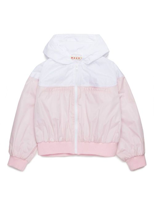 Logo-embroidered bomber jacket - Pink