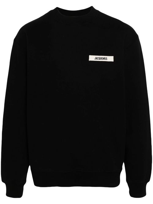 Jacquemus The Gros Grain Sweatshirt in Black - Black