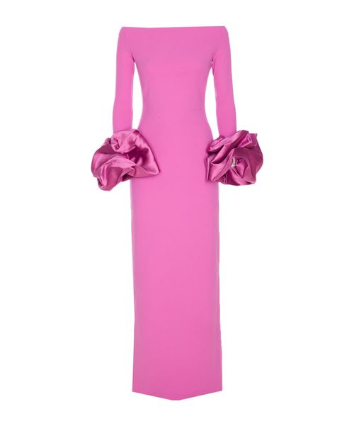 London Ruffled Sleeve Long Dress