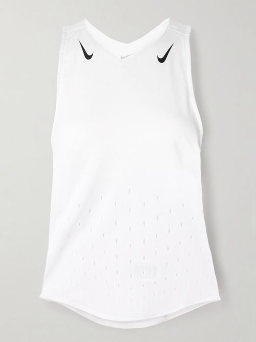 Aeroswift Perforated Dri-fit Adv Tank - White