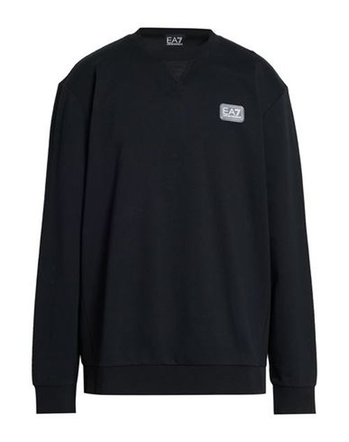 Man Sweatshirt Black Size 3XL Cotton, Polyamide
