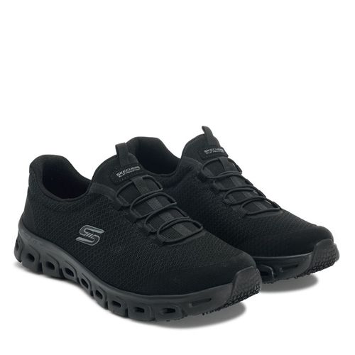 Work Women's Glide-Step Slip Resistant Work Sneakers (Black)