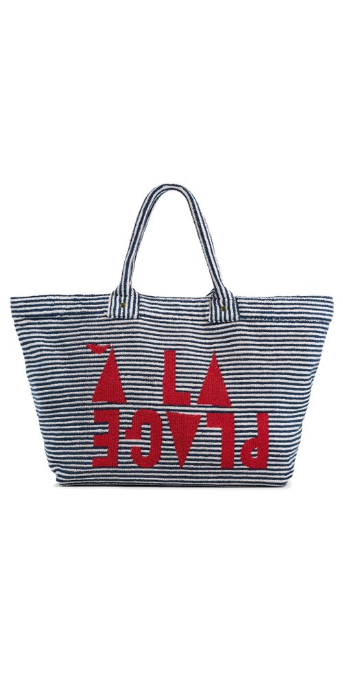 La Plage Tote Deep Dive/Cream One Size