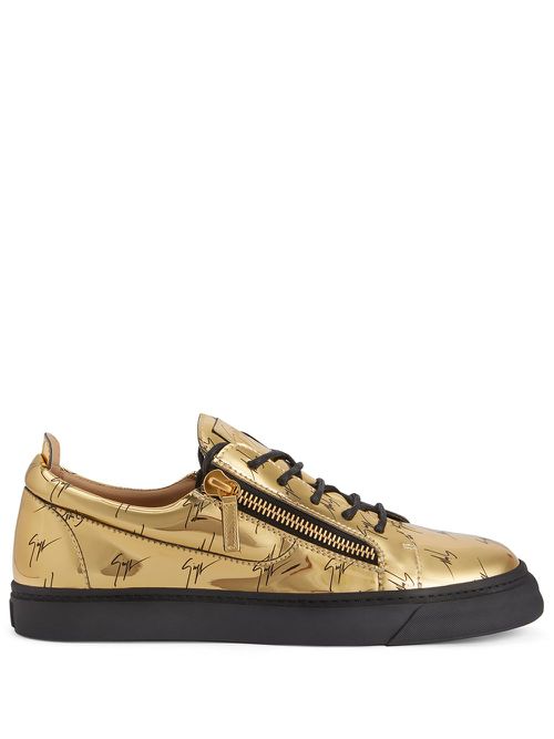Frankie logo metallic sneakers - Yellow