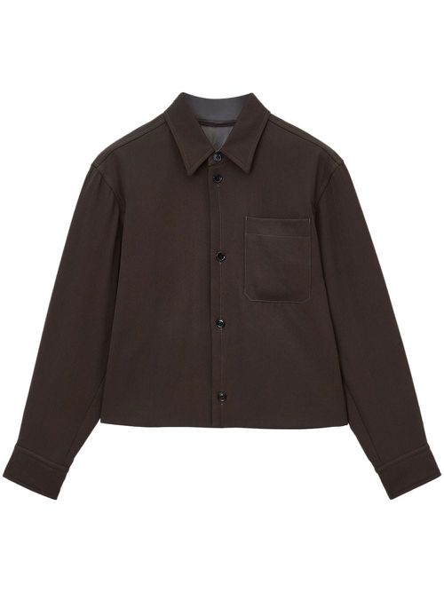 Wadded buttoned shirt - Brown
