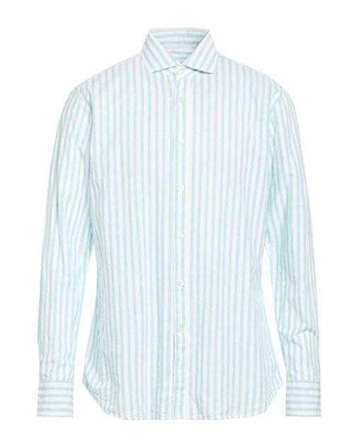 Man Shirt Azure Size 15 ¾ Cotton, Linen