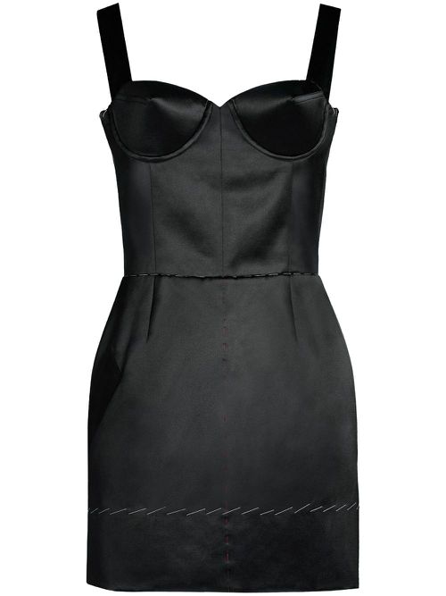 Bustier-style mini dress - Black