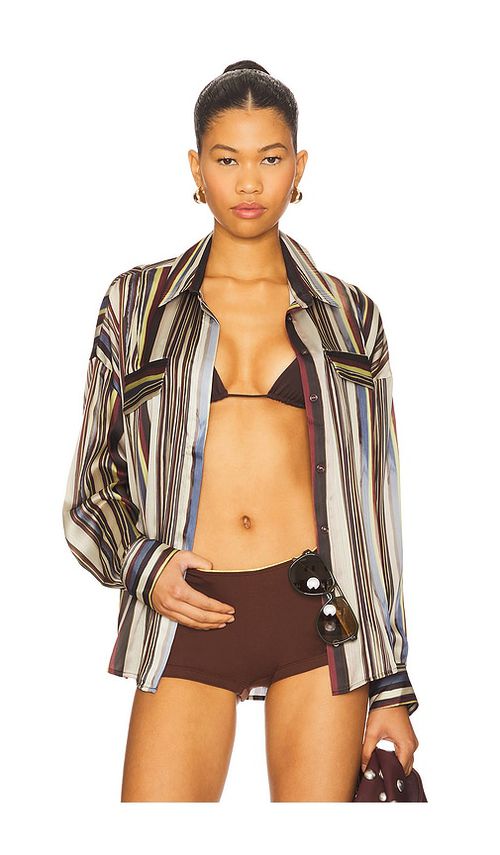 SIEDRES Monina Shirt in Brown.  40. Also in 34, 36