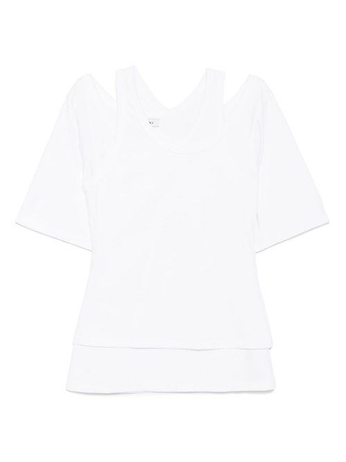 Goen.J dual-layer short-sleeve top - White