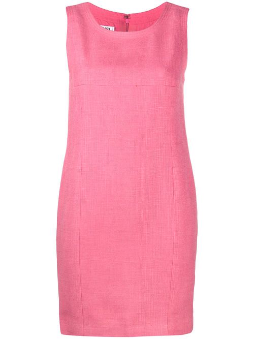 2000s textured sleeveless mini dress - Pink