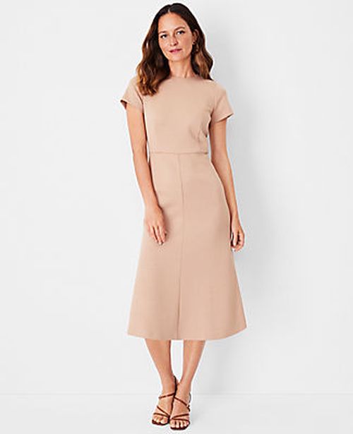 Ann Taylor The Flare Dress in Double Knit