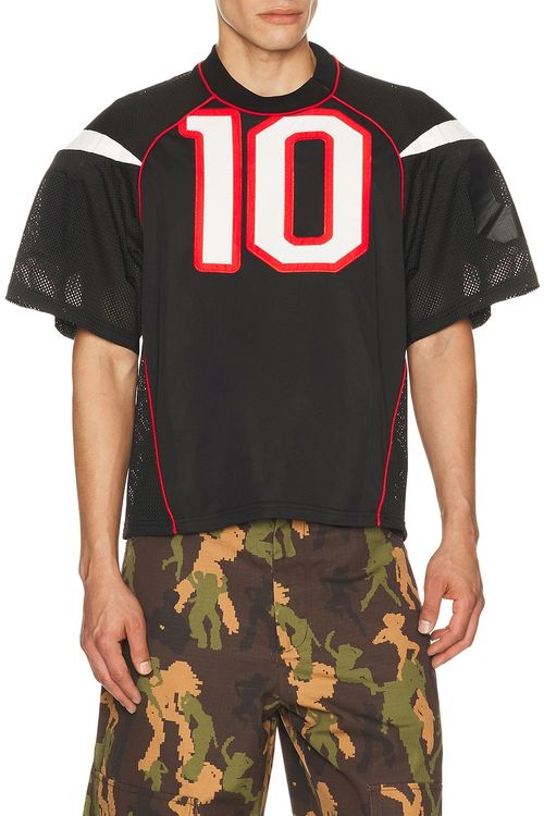 Spencer Badu Mesh Jersey in Black - Black. L also in M, XL/1X