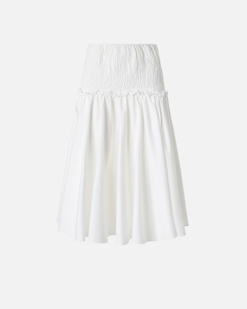 Midi skirt with elasticated band - L