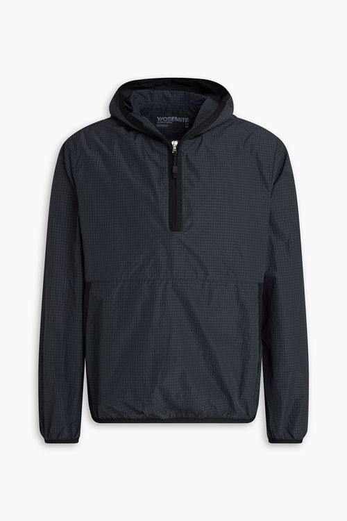 Ripstop hooded anorak - Black - 1