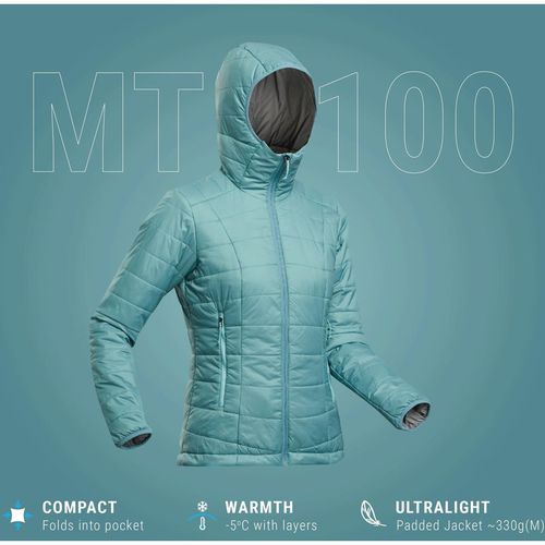 Decathlon Mountain Trekking Padded Jacket with Hood MT100 -5 DegreeC