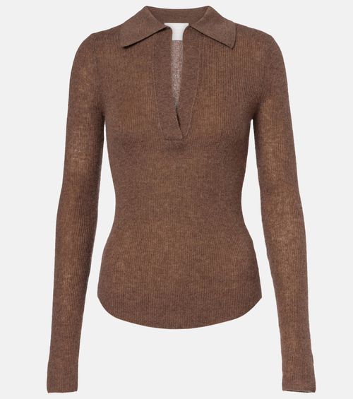 Simone wool and cashmere polo sweater