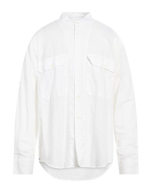 Man Shirt White Size S Linen, Cotton