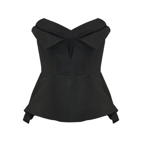 Bow-detailed Peplum Top