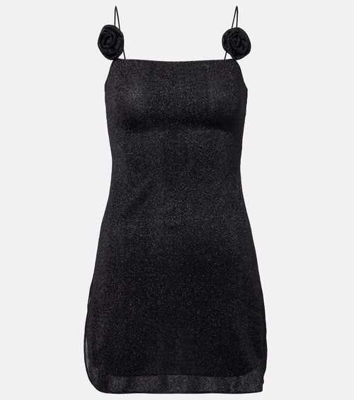 Oséree Lumière floral-appliqué minidress
