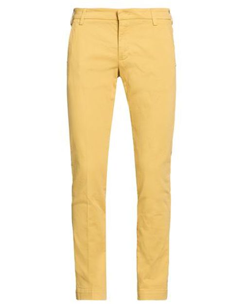 Man Pants Mustard Size 32 Cotton, Elastane
