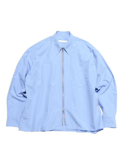 Zip-front overshirt - Blue