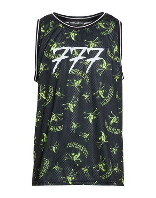 Man Tank top Black Size L Polyester
